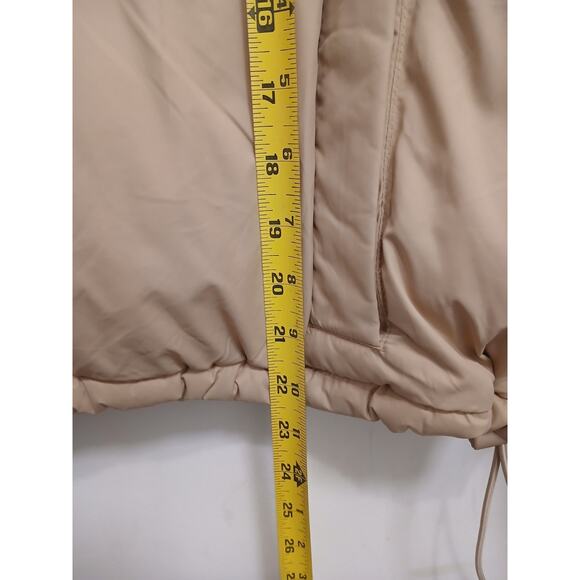 Hollister Ultimate Puffer Cropped Jacket XXL Camel Tan Windproof Packable Gorp - Picture 13 of 16